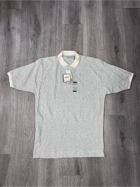 Bugle Boy Light Gray Polo with White Collar